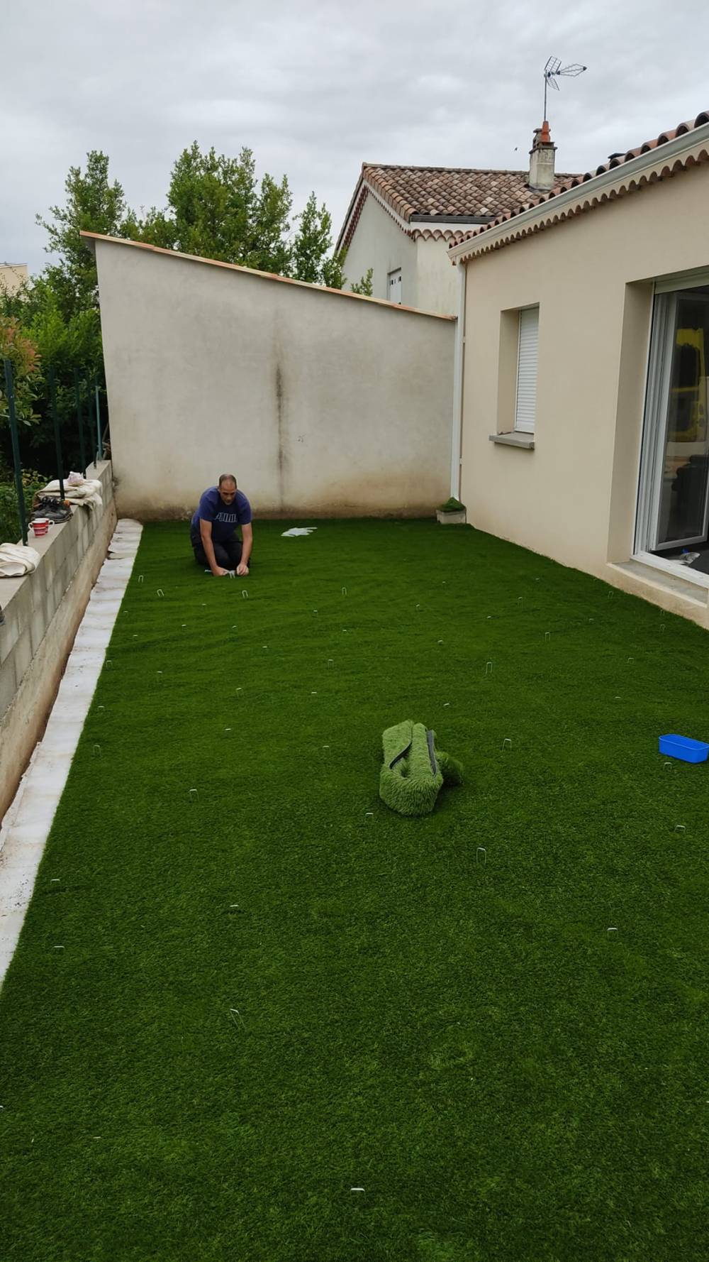 Réalisation chantier faux gazon